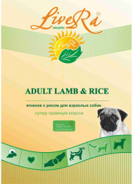 Сухой корм LiveRa для взрослых собак Lamb & Rice